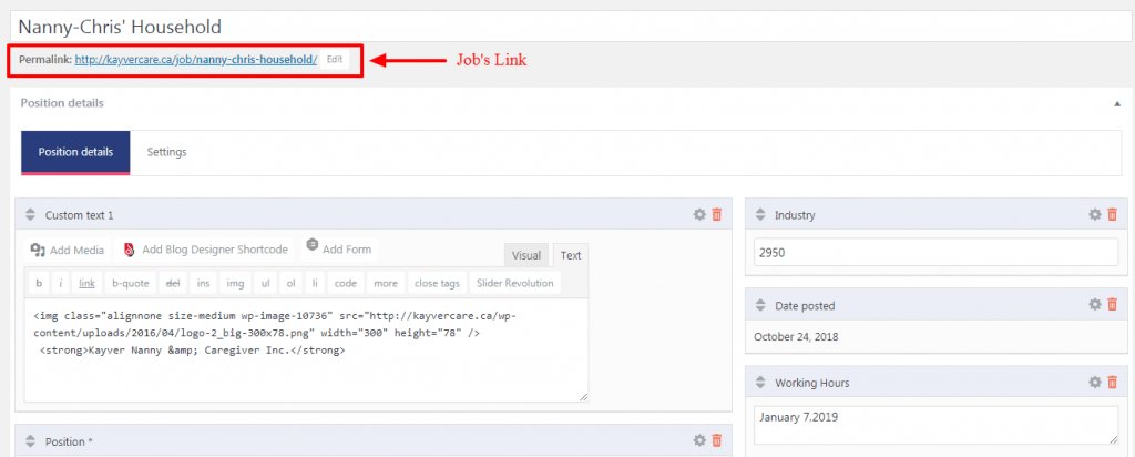 18.如何添加一个新的工作信息-WordPress 3 AddJobs03