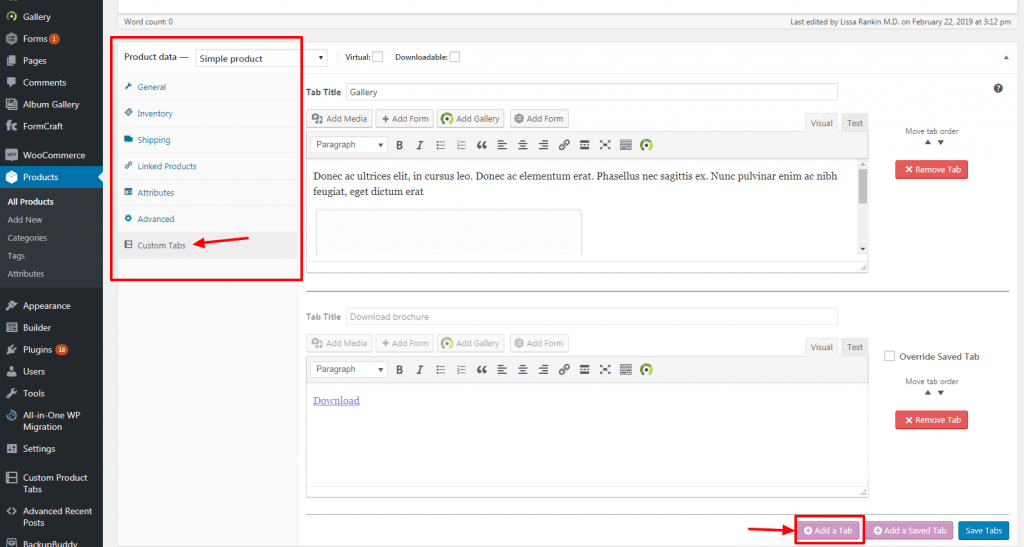 15.如何在产品页面添加和编辑相册-WordPress 1 EditProducts08