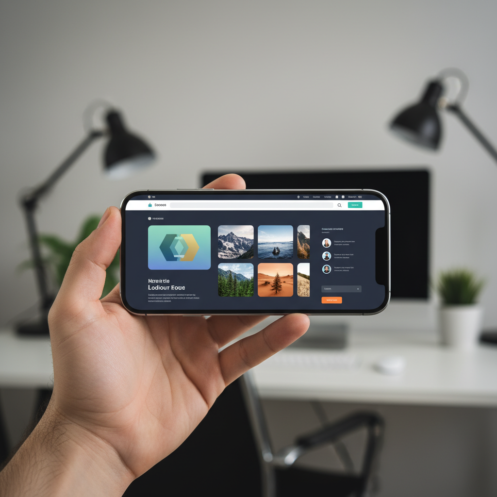 2026年,小企业真的还需要网站吗?一位多伦多网页开发者的真心话 2 Smartphone showing a beautifully designed responsive business website